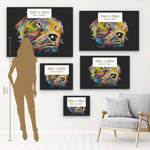 Multi Color Dog Wall Art Canvas 5570