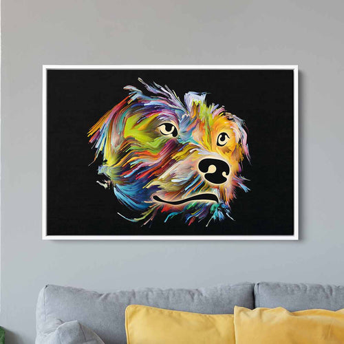 Multi Color Dog Wall Art Canvas 5570