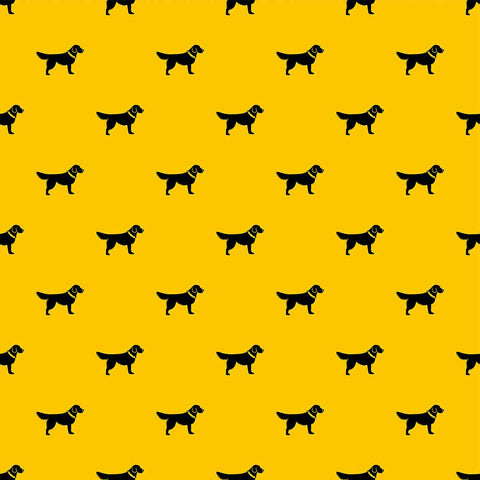 Did someone say animal magnetism? This fun, quirky peel and stick wallpaper is sunny sophistication and canine cuteness packed into one neat design! Featured on its intense yellow background are little black dog silhouettes arranged in diagonal lines. This bright and bold PVC-free wallpaper is perfect for any room that needs warming up.