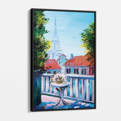 Blue Eiffel Tower Wall Art Canvas 0107