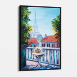 Blue Eiffel Tower Wall Art Canvas 0107