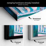 Blue Eiffel Tower Wall Art Canvas 0107