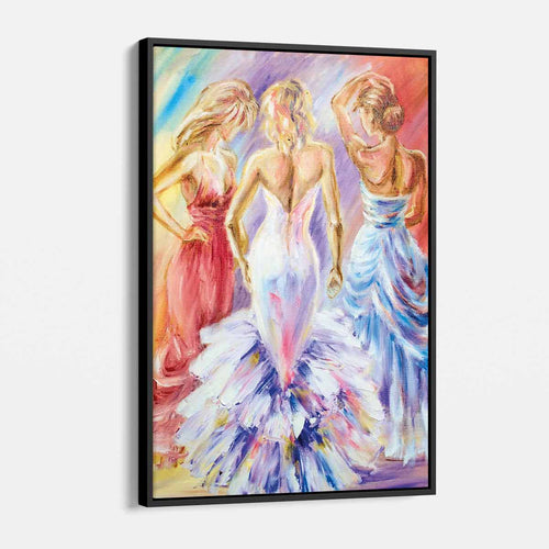 Multi Color Enchanting Women at the Ball Wall Art Canvas 3775