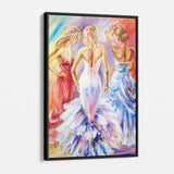 Multi Color Enchanting Women at the Ball Wall Art Canvas 3775