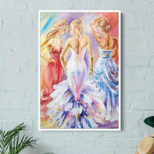 Multi Color Enchanting Women at the Ball Wall Art Canvas 3775