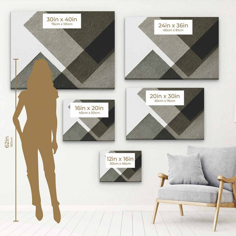 Grey Fabric Wall Art Canvas 6018