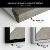 Grey Fabric Wall Art Canvas 6018