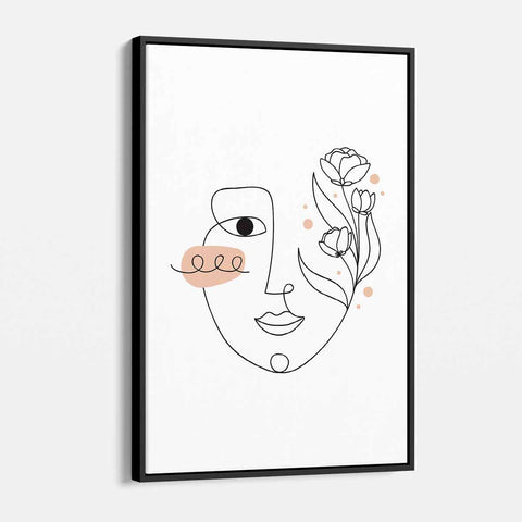 White Face Wall Art Canvas 3500