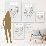 White Face Wall Art Canvas 3500