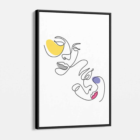 White Faces Wall Art Canvas 1240