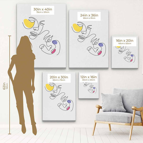 White Faces Wall Art Canvas 1240