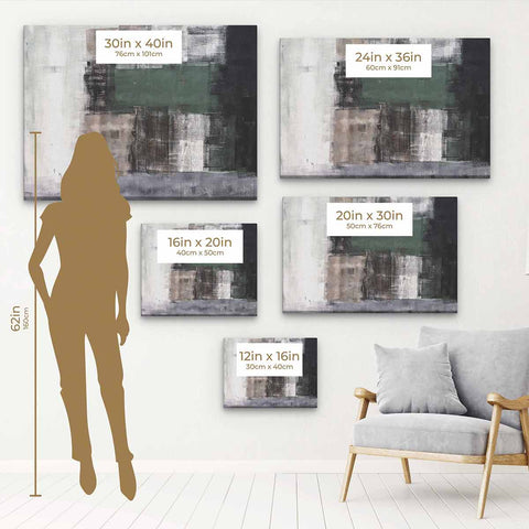 Brown Faded Painting Wall Art Canvas 9143