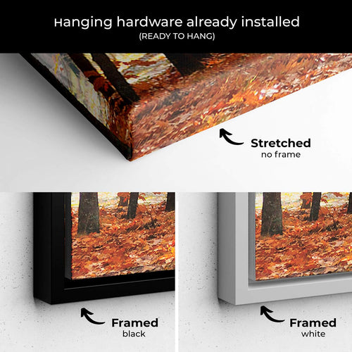 Orange Fall Tranquility Wall Art Canvas 7662