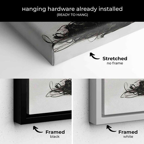 Grey Feminine Wall Art Canvas 0843