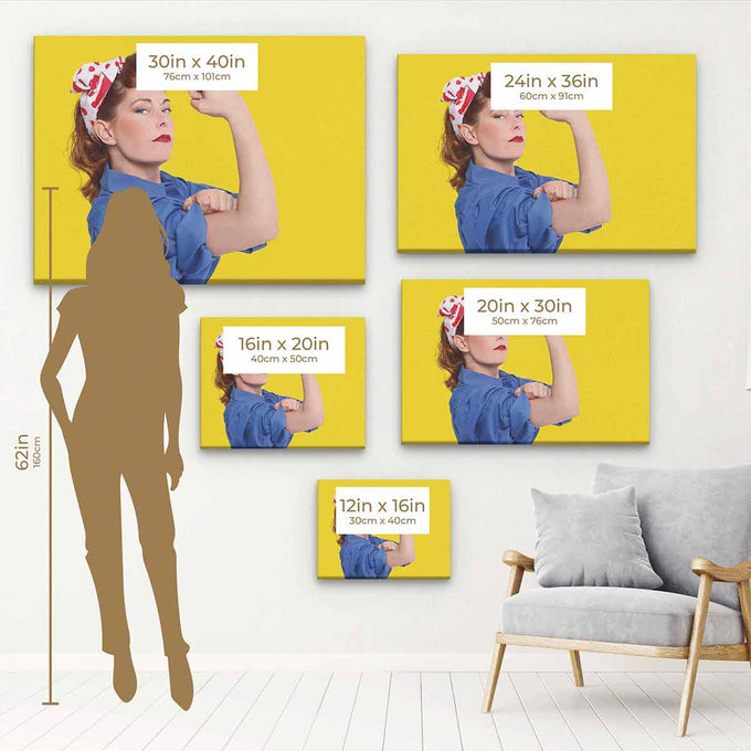 Yellow Feminist Wall Art Canvas 4168