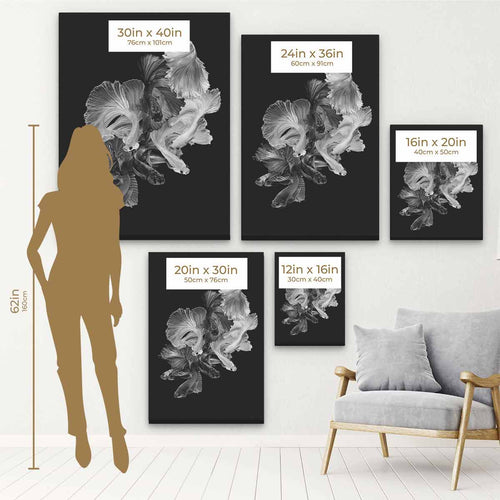 Black Fish Wall Art Canvas 8836