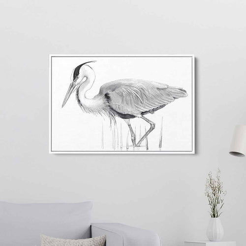 Grey Flamingo Wall Art Canvas 7557
