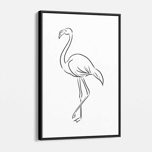 White Flamingo Wall Art Canvas 9788