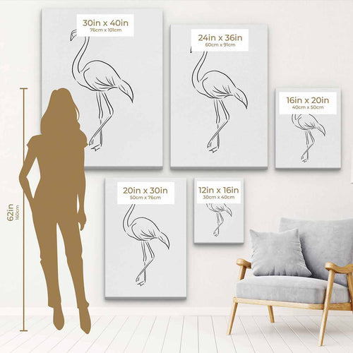 White Flamingo Wall Art Canvas 9788