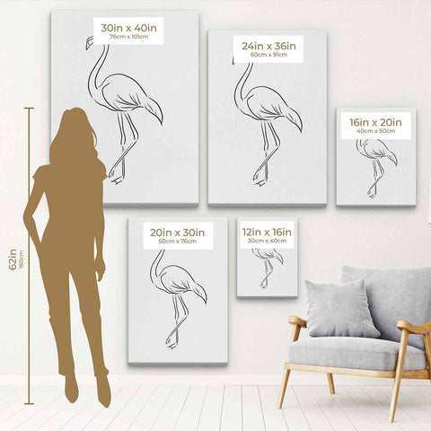 White Flamingo Wall Art Canvas 9788