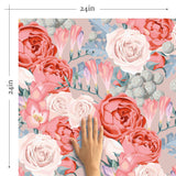 Blue Vintage Flower Removable Wallpaper 0578| Walls By Me