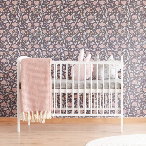 Need something worthy of a feature wall? This charismatic floral wallpaper was made to stand out in all the right ways! Stylizing botanical elements into a cool contemporary composition, it adds character to any wall space and blends in with any monochrome setting. While this removable wallpaper can be moved around the house as much as you like, its bold look is best suited to prominent locations like entranceways and living rooms.