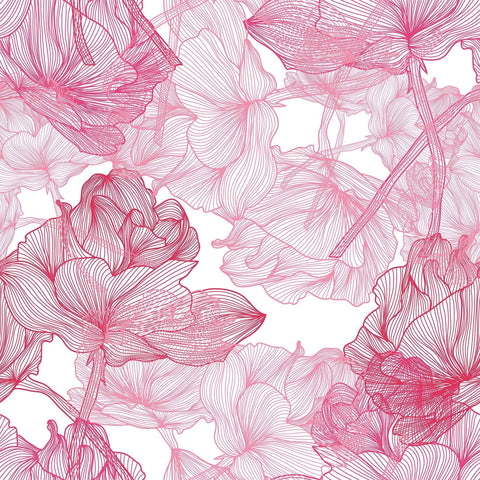 Pink and White Motif Removable Wallpaper 4142| Walls By Me