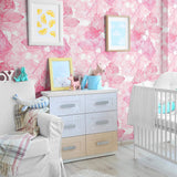Pink and White Motif Removable Wallpaper 4142| Walls By Me
