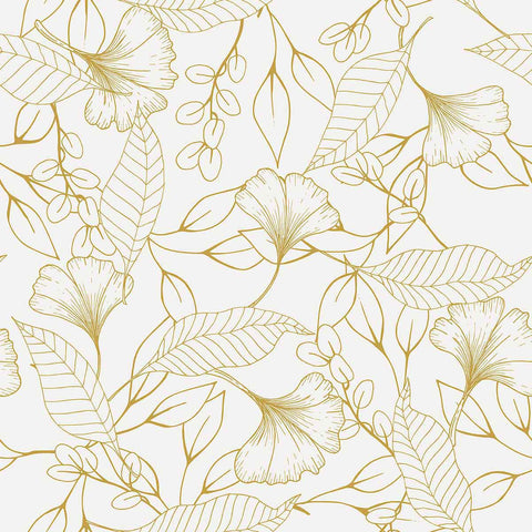 This beige peel and stick wallpaper keeps things simple, serene and sophisticated with its lovely line drawings of flowers and foliage. Creating a seamless composition all throughout, it fills your living space with a quiet but undeniable charm. The warm color tones in this chic design give it a golden look, while a latex coating adds a rich matte finish to the PVC-free product.