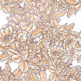 When classic floral wallpaper decides to have some fun, it takes the form of this charming design! Toeing the line between floral and abstract, this fun, breezy composition portrays closely packed peonies and leaves, drawn and colored in warm beige tones on a white background. Offering a summery feel in a nostalgic, vintage package, this PVC-free wallpaper will turn any dull space unique within minutes.