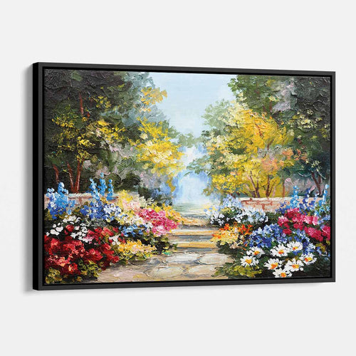 Multi Color Flower Garden Wall Art Canvas 0429
