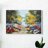 Multi Color Flower Garden Wall Art Canvas 0429