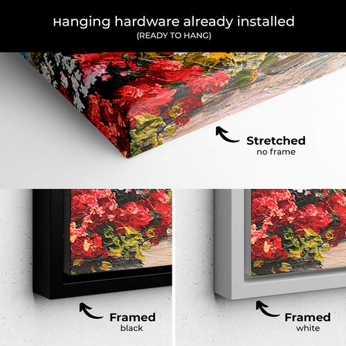 Multi Color Flower Garden Wall Art Canvas 0429