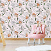 Vintage in its look-feel, yet capable of complementing contemporary spaces, this artistic floral peel and stick wallpaper is a handy addition to your decor kitty. Beautiful blooms and leaves appear all over its pale pink background, and occasional touches of orange and green bring them to life. Carrying a classic feel, this PVC-free wallpaper also knows how to be playfully modern.