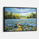 Blue Flowers Field Wall Art Canvas 8860