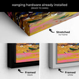 Multi Color Flowers in the Basket Wall Art Canvas 8947