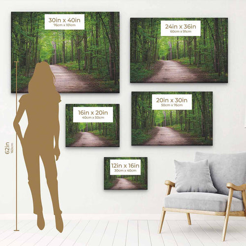 Green Forest Wall Art Canvas 9082
