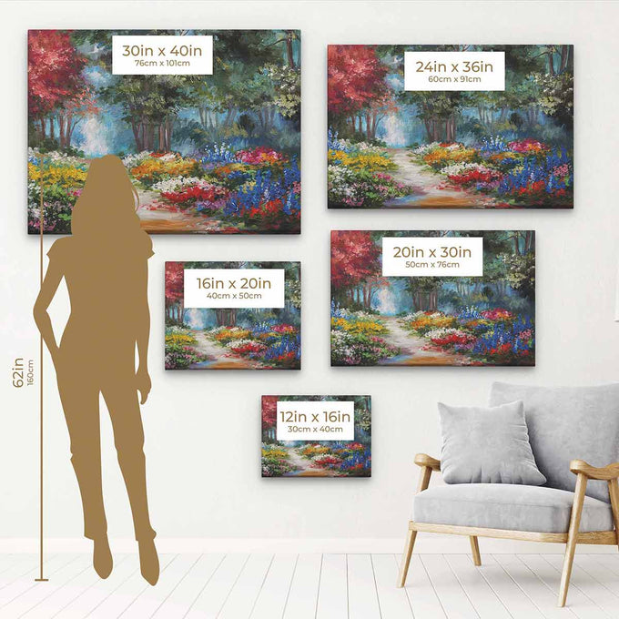 Multi Color Forest Wall Art Canvas 9640