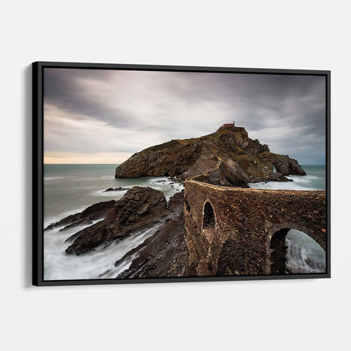 Brown Gaztelugatxe Wall Art Canvas 3478