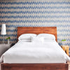 blue and grey geometric Peel and Stick Removable Wallpaper