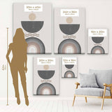 Grey Geometric Wall Art Canvas 8310