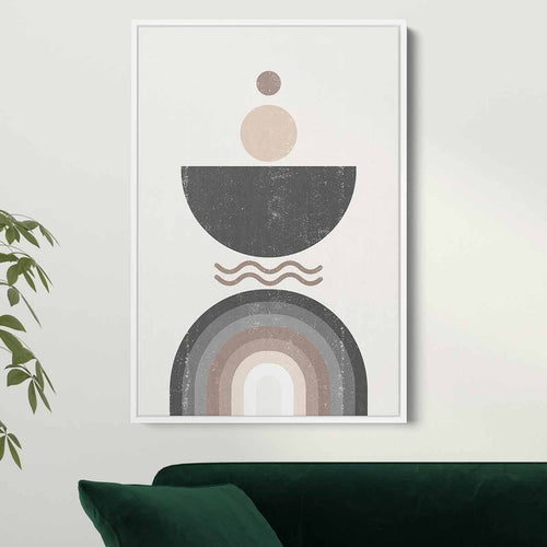 Grey Geometric Wall Art Canvas 8310