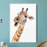 Brown Giraffe Wall Art Canvas 9961