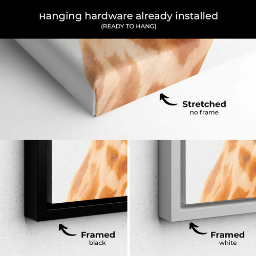 Brown Giraffe Wall Art Canvas 9961