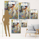 Multi Color Girl Playing Violin Wall Art Canvas 1757
