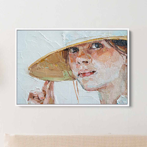 White Girl Staring Wall Art Canvas 3700