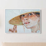 White Girl Staring Wall Art Canvas 3700