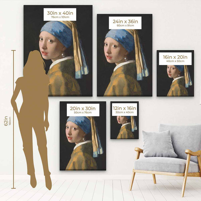 Brown Girl with a Pearl Earring Wall Art Canvas 4930