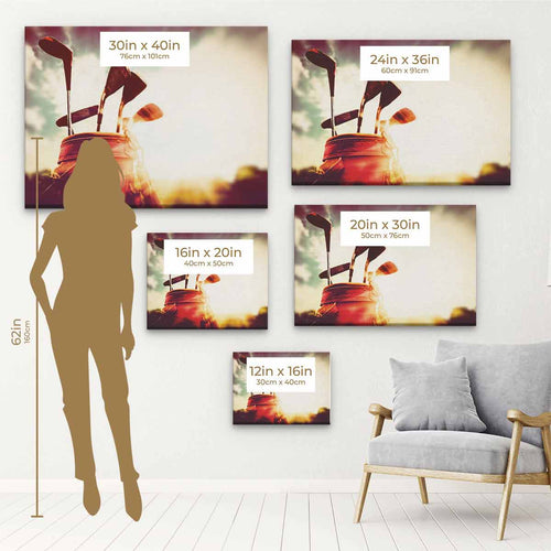 Beige Golf Wall Art Canvas 3201