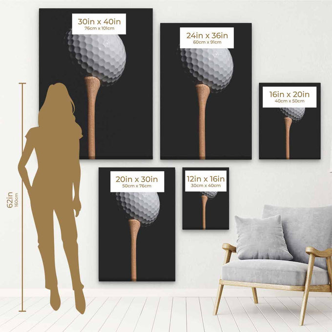 Black Golf Wall Art Canvas 6905